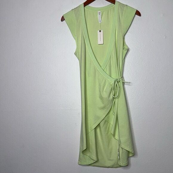 DAILY PRACTICE BY ANTHROPOLOGIE Montauk V-Neck Dress - Green Size XXS